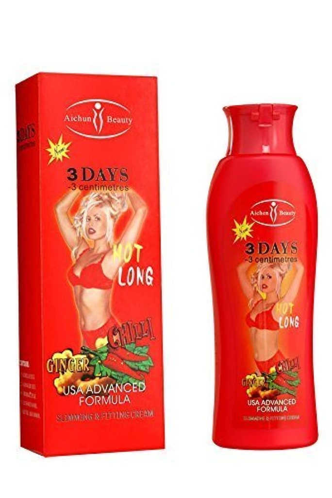 AICHUN BEAUTY Hot Chilli & Ginger κρέμα αδυνατίσματος απώλεια βάρους διάλυσης λίπους γρήγορα 200ml (2 συσκευασία)