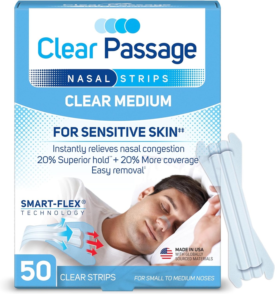 Ρινική ταινίες Medium, Clear, 50 ct 