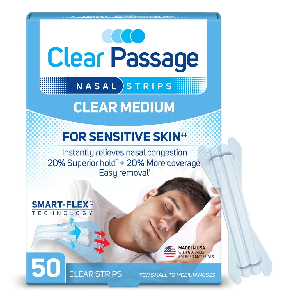 Ρινική ταινίες Medium, Clear, 50 ct 