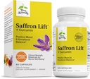 Terry Φυσικά Saffron Lift + Κουρκουμίνη - συμπλήρωμα βοτάνων με κουρκουμίνη - Κάψουλες μη-GMO Saffron & Brain Curcumin - Συμπληρώματα στήριξης συγκέντρωσης & χαλάρωσης - 60 κάψουλες