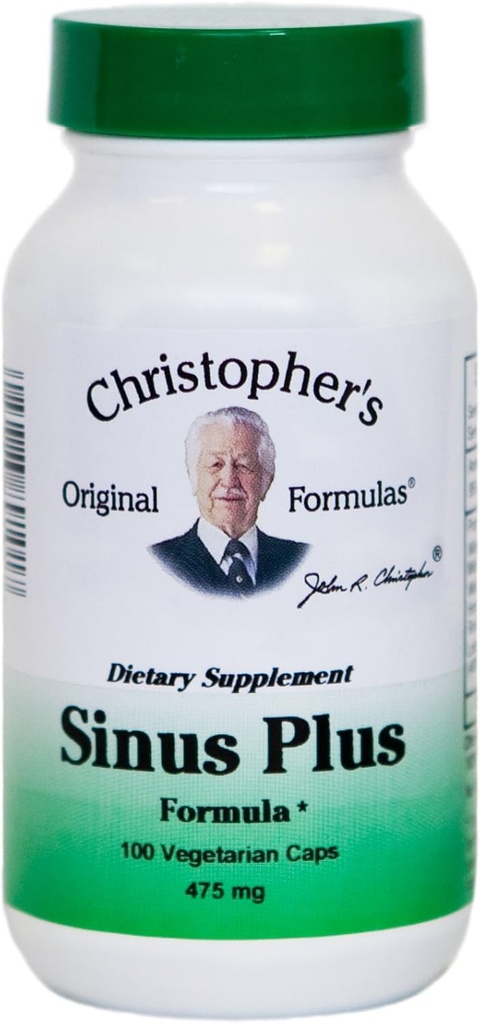 Christopher's Original Formulas Sinus Plus, Κάψουλες Υποστήριξης Sinus, ολόκληρο βοτανικό συνεργιστικό μείγμα, 100 κόμης