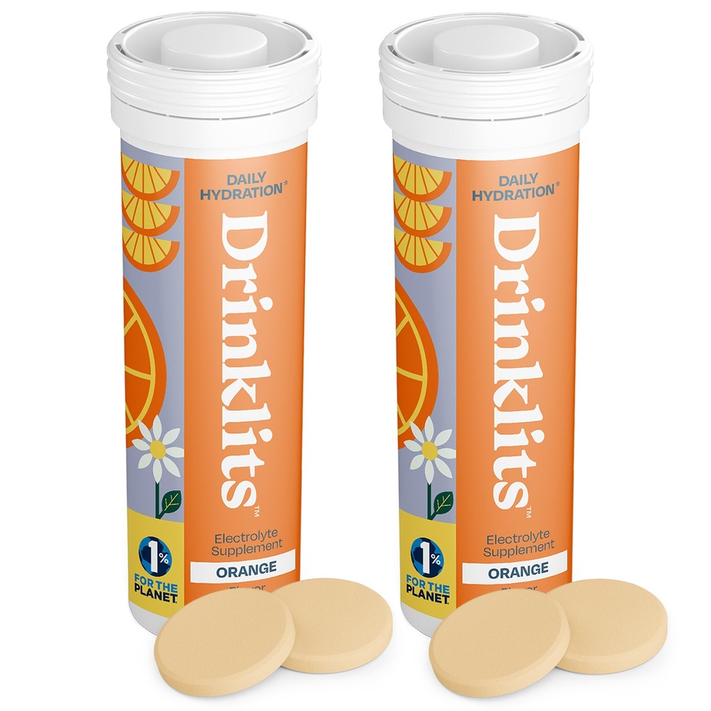 Pinklits Orange Daily Hydration Tablets (2) Tube Bundle 
