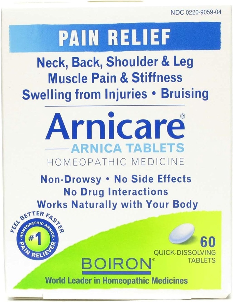 Boiron Arnicacare Arnica Tablets 60 ea (Pack of 3)