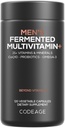 Codeage Men’s Daily Multivitamin – 25+ Essential Vitamins & Minerals, Organic Whole Foods, Probiotics, Omega-3, Zinc, Vitamins A, B, C, D, E & K – 120 Capsules