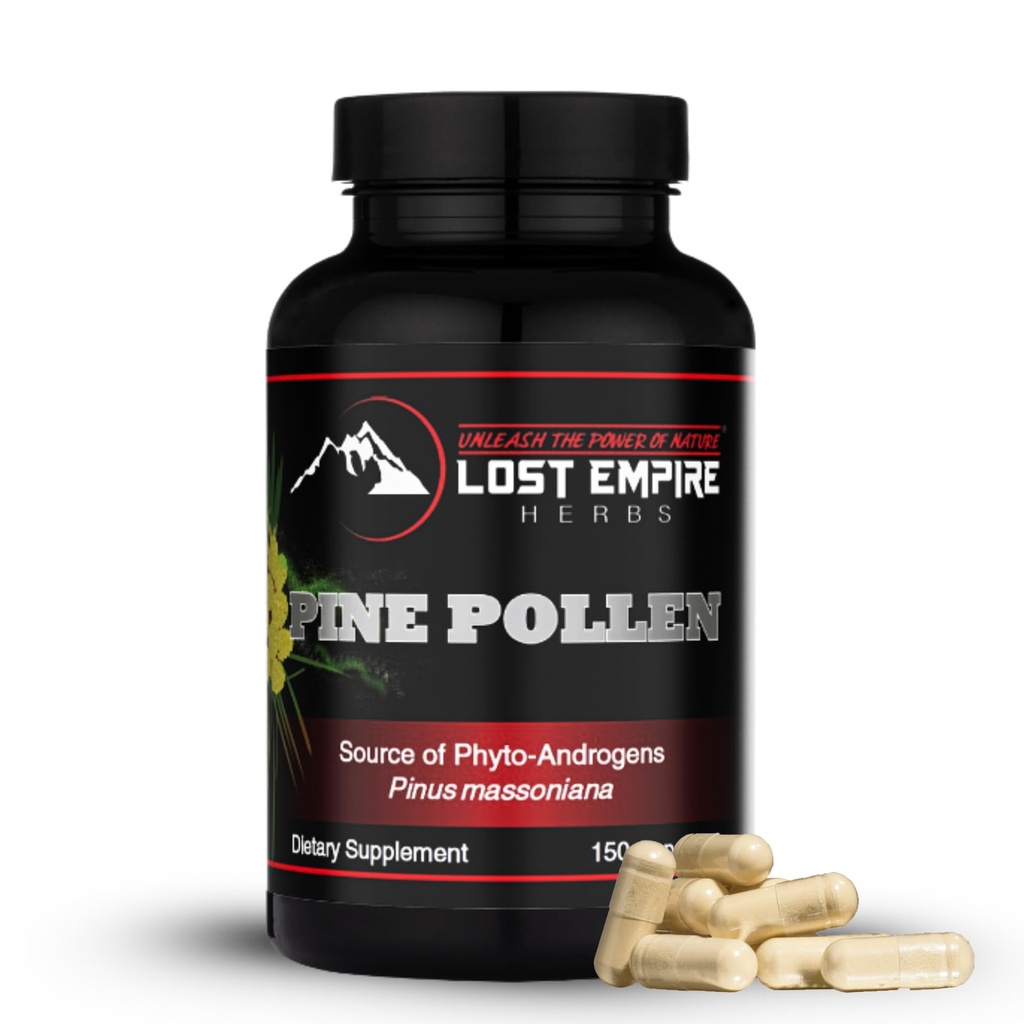 Κάψουλες Pine Γύρη - Μη-ακτινοποιημένες, Άγρια Συγκομιδή, Τοίχος κυττάρων ραγισμένη σκόνη - Συμπλήρωμα Μεγάλη για άνδρες και γυναίκες για την ενέργεια, τη ζωτικότητα και την ασυλία (150 κάψουλες)