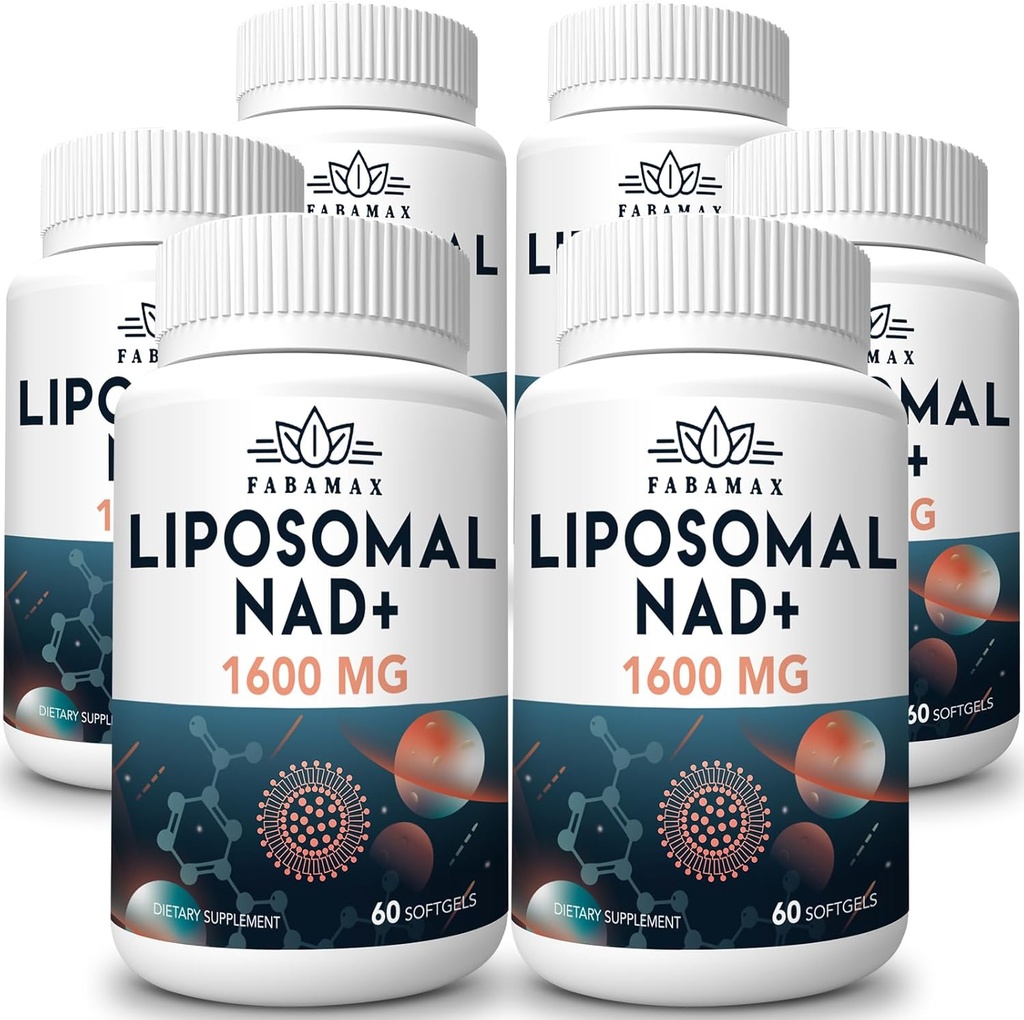 1600 mg Liposomal NAD Supplement, 98% Pure NAD+ Supplement, Superior Abvortion, Εναλλακτική στη Νικοτιναμίδη Ριβοζίδιο ή NADH για την ενίσχυση της NAD+ για τη γήρανση της άμυνας, της ενέργειας, της μακροζωίας, 360 Softgels
