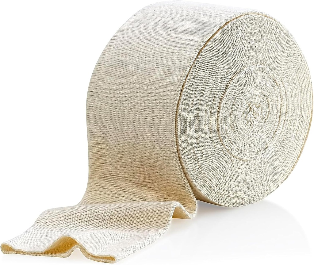 Elastic Tubular Support Bandage Size E, 10M Box - Φυσικό χρώμα (3.5" X 33 πόδια) για τη μεγάλη γούνα υποστήριξης -Medium Thigh, βαμβάκι Spandex