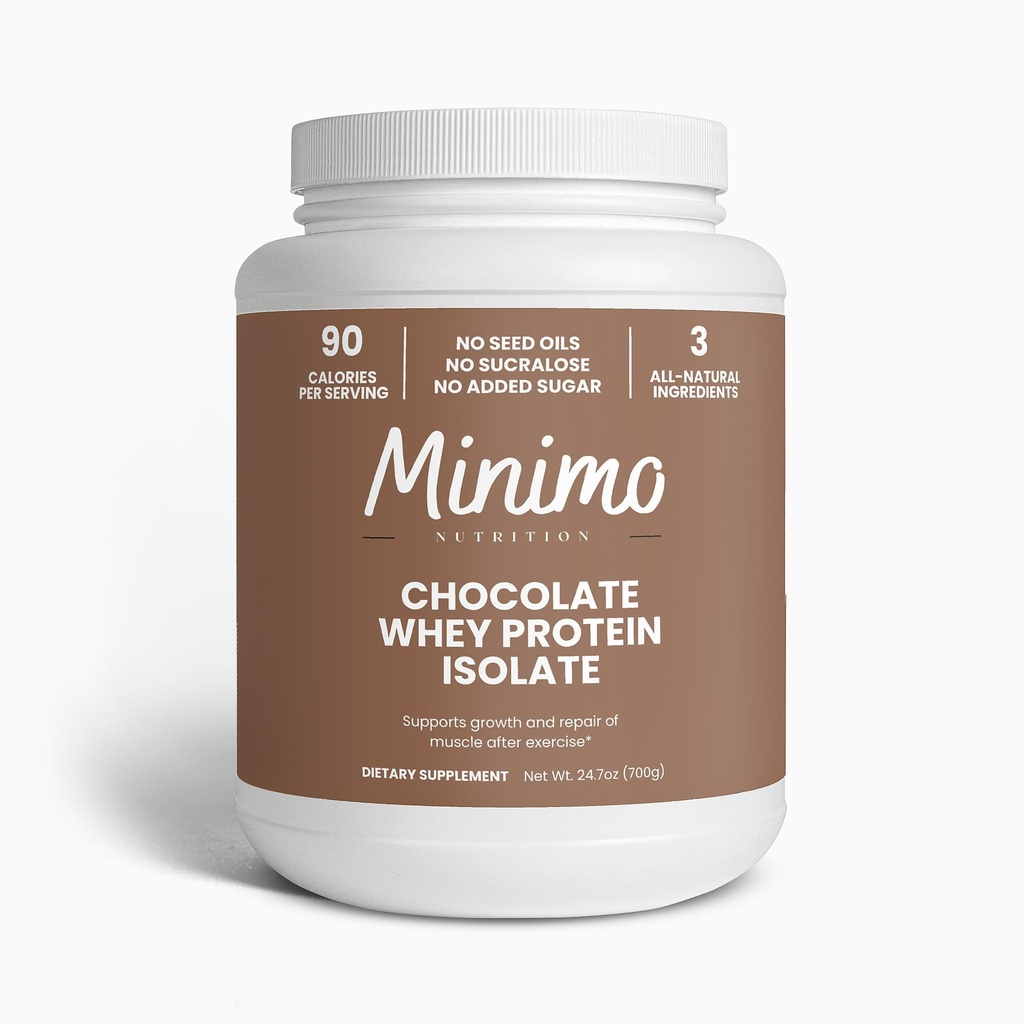 Whey Isolate Protein Powder, Μόνο 3 συστατικά, Whey Protein Isolate, Δεν σπορέλαια, Δεν Προστέθηκε Ζάχαρη, Δεν Σουκραλόζη, 1,51 lbs (1,54, Σοκολάτα)