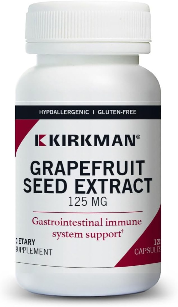 Grapefruit Seed Extract 125 mg Capsules - Hypoallergenic, 120 count