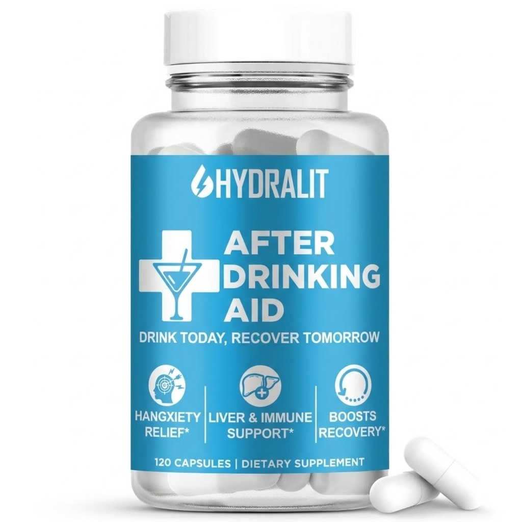 After Drinking Aid Supplement Pre Game Pills Party Electrolytes Hydration DHM Milk Thistle Weekend Recovery Vitamins Relief Formula Better Mornings Alcohol Liver Health Support 120 Κάψουλες