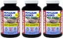 Yerba Prima Psyllium Husks Veg Caps - 180 Count (Pack of 3) - Vegan, Non-GMO, Gluten Free, Colon Cleanser, Daily Fiber Supplement for Gut Health & Regularity