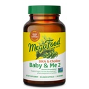 MegaFood Baby & Me 2 Προγεννητικές Βιταμίνες για γυναίκες, DHA & Choline Συμπληρώματα, Υγρό DHA και Choline για τον εγκέφαλο και την ανάπτυξη των ματιών του μωρού Κατά τη διάρκεια της εγκυμοσύνης, Vegan, 60 κάψουλες (30 εξυπηρετούν)
