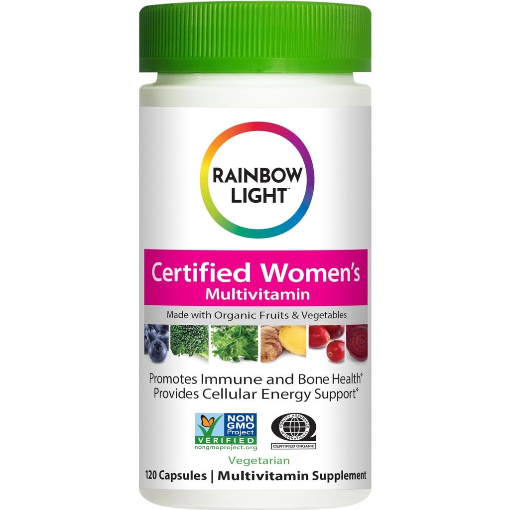 Rainbow Light Certified Women Multivitamin, Multivitamin Supplement, 120 Caps (Pack May Vary)