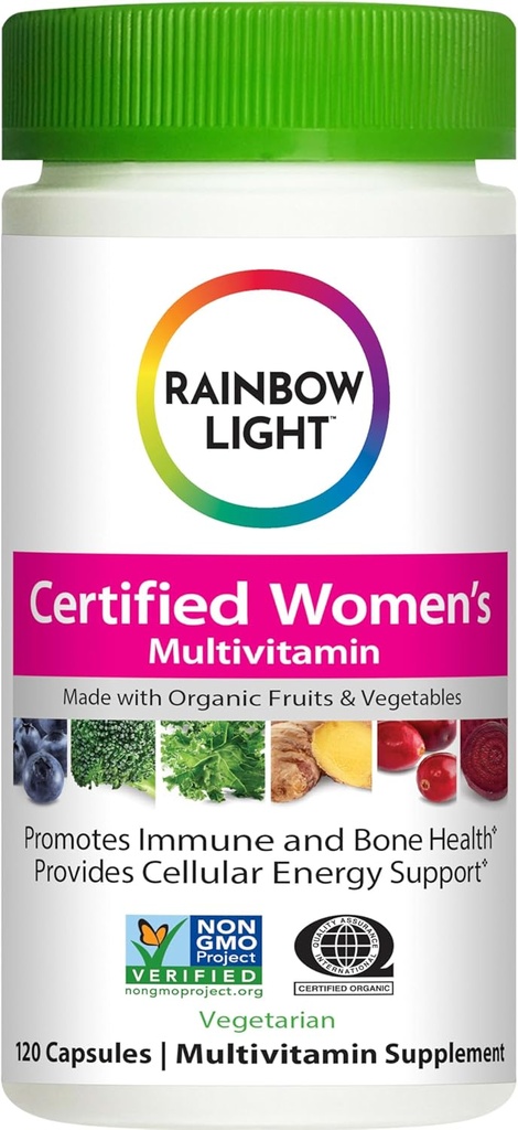 Rainbow Light Certified Women Multivitamin, Multivitamin Supplement, 120 Caps (Pack May Vary)