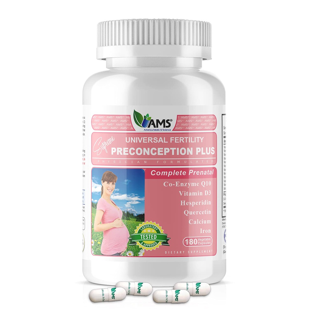 Αμερική Medic & Science Preconception Plus (180 κάψουλες) Conception and Fertility Supplement 