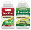 Σκόνη ρίζας τεύτλων 500 Mg & εκχύλισμα Ashwagandha 500 Mg