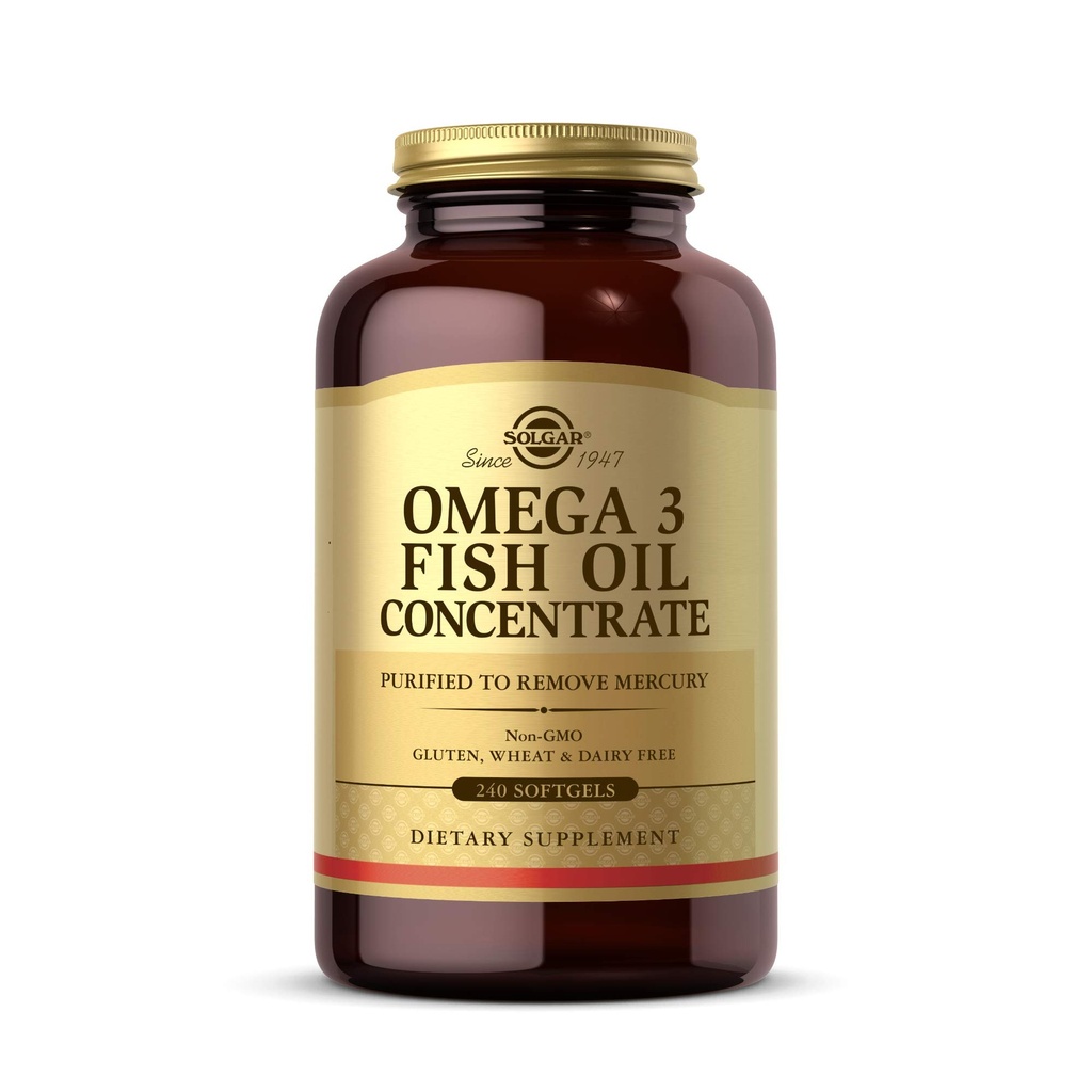 Συμπυκνωμένο ιχθυέλαιο Solgar Omega-3, 240 Softgels