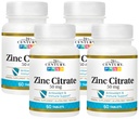 21ος αιώνας Healthcare Ψευδάργυρος Κιτρικό δισκία 50mg, 60 Count (πακέτο των 4)