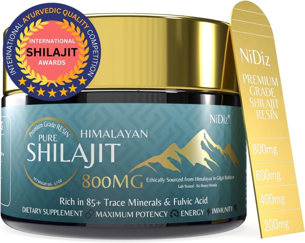 100% Pure Shilajit Resin, 800MG 5-σε-1 φυσικά αγιουρβεντικά βότανα, 50g