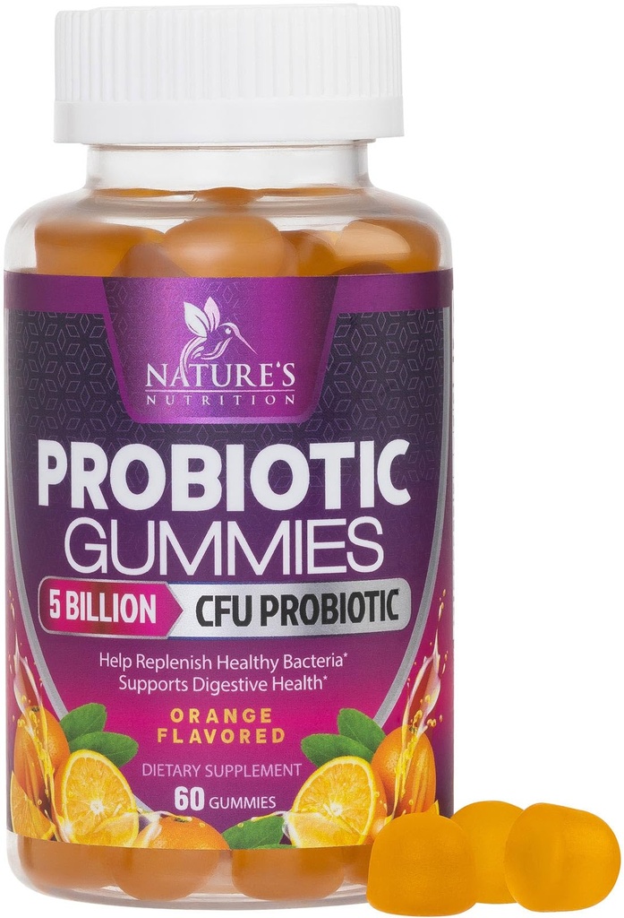 Probiotic Gummies για την Πειθαρχική Υγεία των Γυναικών & Ανδρών, 5 δισεκατομμύρια CFU, Best Daily Probiotics Gummy για Κολπική, Ανοσολογική Υποστήριξη & Υγεία των Ούρων, Υποστηρίζει Περιστασιακά Δυσκοιλιότητα Αέριο & Αίμα, 60 Gummies