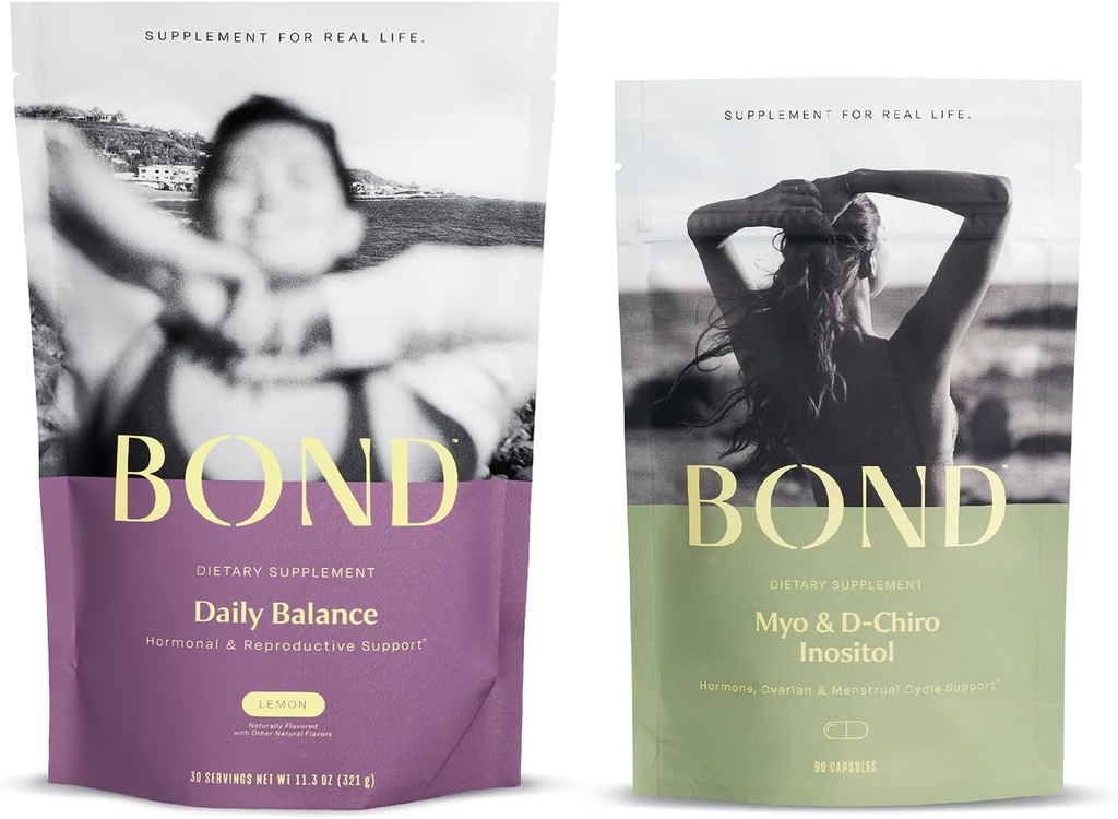 BOND Καθημερινή Ισορροπία και Myo-Ινοσιτόλη & D-Χίρο Ινοσιτόλη Κάψουλες Bundle: Ορμονική Ισορροπία και Υγιεινή Υποστήριξη για τις γυναίκες