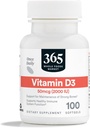 365 από το Whole Foods Market, Vitamin D3 Softgels, 2000 IU, 100 CT