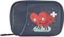 Naanle Pill Organizer Heart with Cross Pill Box 7 Day Pill Τσάντα Τσάντα Ταξιδιού Χάπια Organizer με Zipper Φορητή Εβδομαδιαία περίπτωση Συμπαγές μέγεθος για τον κάτοχο συμπλήρωμα βιταμίνης