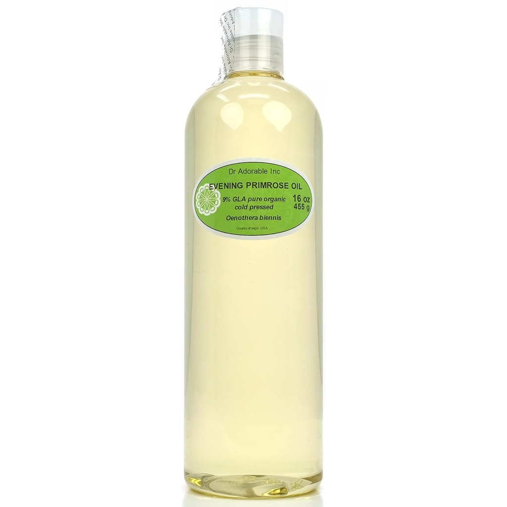 Δρ Αξιολάτρευτο - 16 oz - Βραδινό λάδι Primrose - 100% καθαρό φυσικό βιολογικό κρύο Pressed