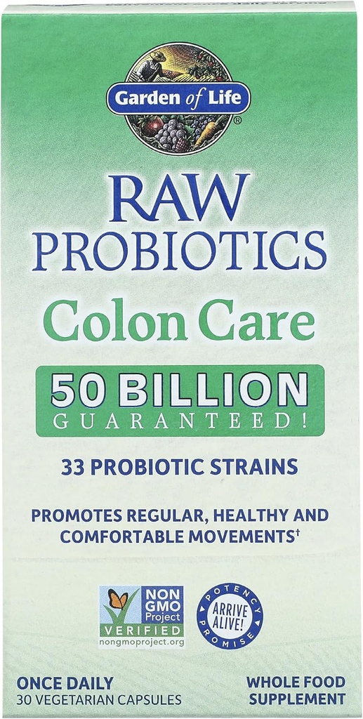 GARDEN OF LIFE Raw Colon Care Probiotics, 30 CT