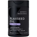 Sports Research® Vegan Flaxseed Oil (1200mg) Herbal Supplement with Plant-Based ALA Omega 3 - Vegan Certified & Non-GMO Verified - Gluten, Soy & Carrageenan Free (180 Veggie Softgels)