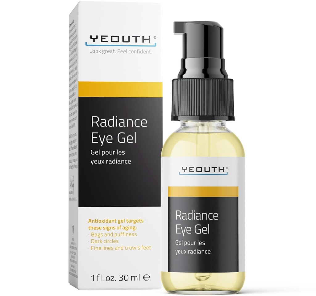 YEOUTH Under Eye Gel with Hyaluronic Acid, Skin Care Targets Η εμφάνιση του Puffy, Dark Circles & Under Eye Bags, Revitalizing Hydrating Skincare 1oz