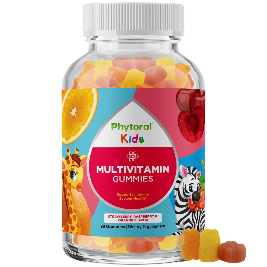Phytoral Kids Vitamins Gummy Multivitamin Chewable - Παιδικές Gummy Vitamins for Mood Support Natural Energy Boost and Immune Support for - Immune Gummies and Natural Multivitamin