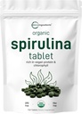 Micro Ingredients Organic Spirulina Supplement, 3000MG ανά υπηρεσία, 720 Tablets (4 Μήνας προσφοράς), Χωρίς πληρωτικό & μη ΓΤΟ, πλούσιο σε Vegan Protein, Βιταμίνες & Πρεβιοτικά, Premium Spirulina Pills
