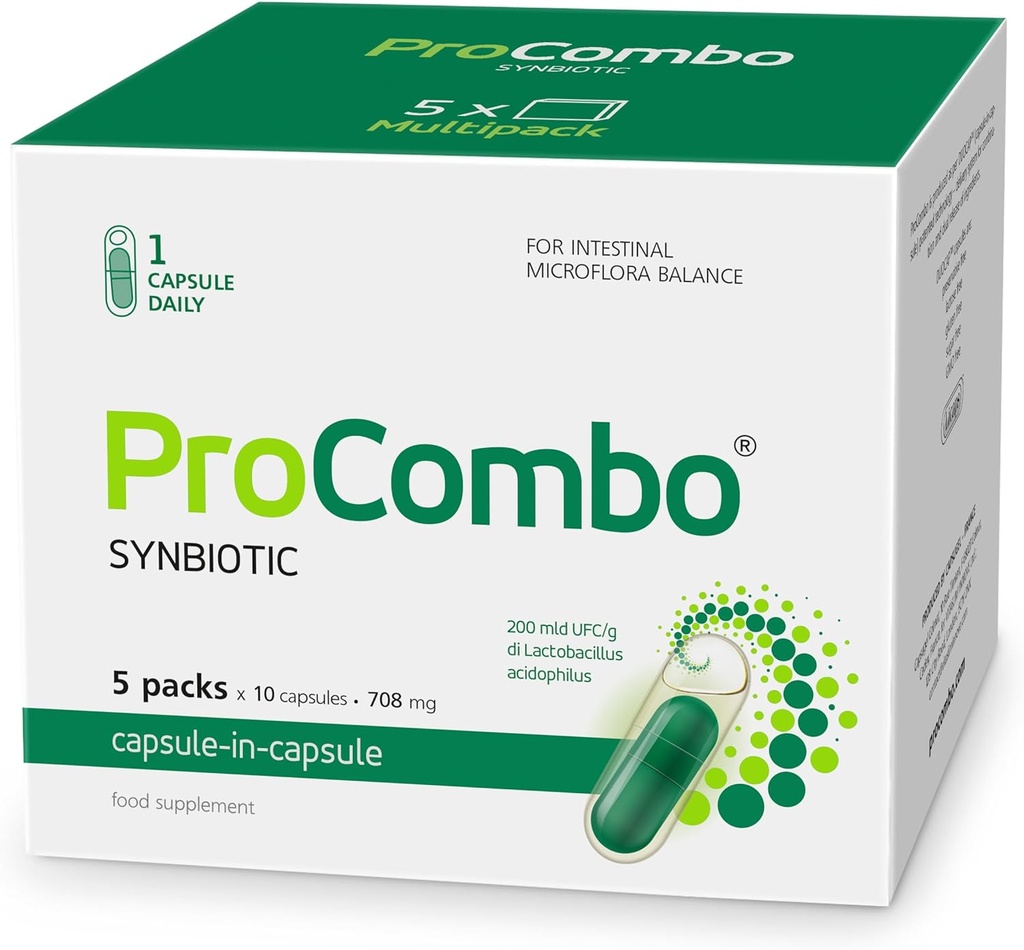 The Smart synbiotic with targeted delivery of The Good Bacteria. Double Capsule and Liquid Formula for Fast Results. 1 Capsule per Day (Pack of 5)