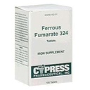 Cypress Pharmaceutical Ferrous Fumarate 324 δισκία, σε κουτί, 100ct