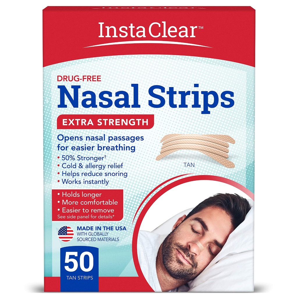 Επιπλέον ισχυρή Ρινική λωρίδες, Tan 50 ct 