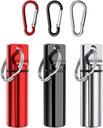 Μικρό κιβωτίων τσέπης Keychain (3 Pack), κράμα αλουμινίου Φορητό Mini Pill Organizer θήκη εμπορευματοκιβωτίων για το πορτοφόλι, αδιάβροχη μεταλλική φιάλη θήκη για το εξωτερικό camping Trave