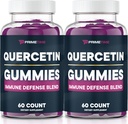 Primetime Sports Quercetin + Ψευδάργυρος + Βιταμίνη C 1000mg Gummies Συμπληρώματα με Elderberry, Flavonoid Βιταμίνη για παιδιά Ενήλικες Ανοσία, Ανοσοποιητική υποστήριξη Gummy Booster Vegan (2 Pack) 60 Count (Pack of 2)