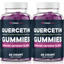 Primetime Sports Quercetin, Zinc,Vitamin C 1000mg Gummies Supplements with Elderberry, Flavonoid Vitamin for Kids Adults Immunity, Immune Support Gummy Booster 60 Count (Pack of 2)