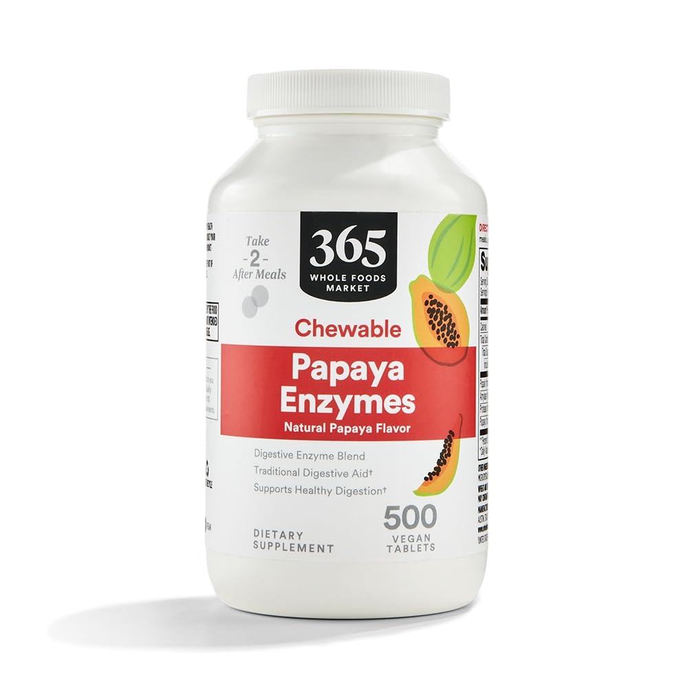 365 από το Whole Foods Market, Papaya Enzymes, 500 Chews