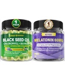 NECISS Μελατονίνη 60mg Gummies + Μαύρο έλαιο σπόρων Gummies