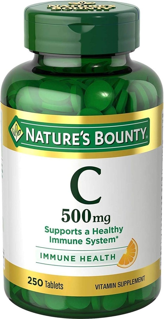 Nature's Bounty Pure Vitamin C 500 mg Tablets 250 Tablets (Pack of 9)