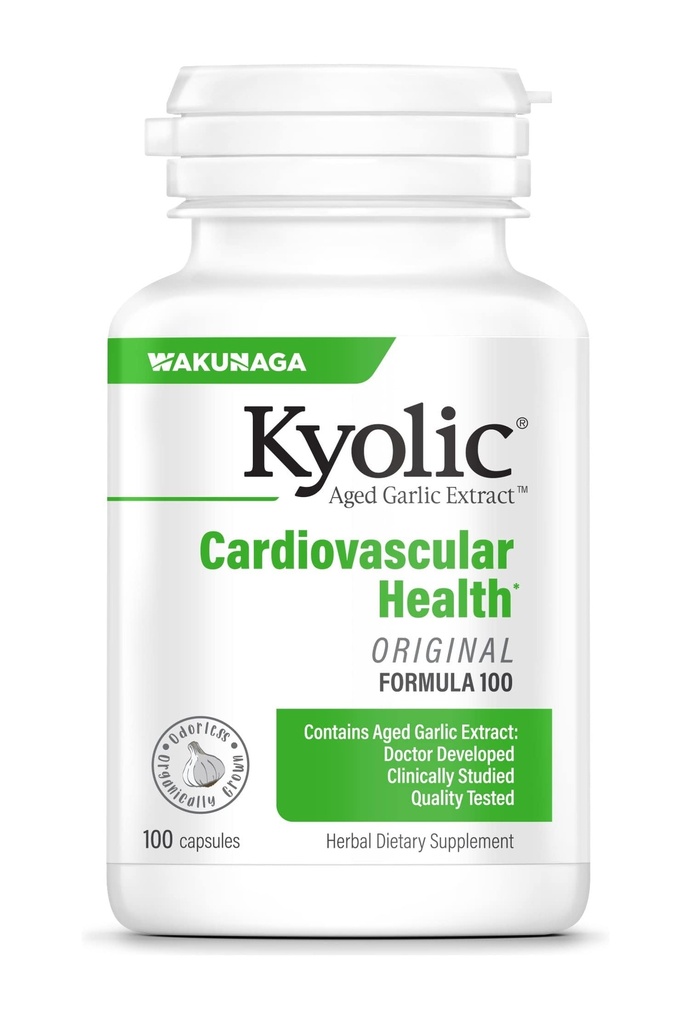 Kyolic Aged Garlic Extract Formula 100, Cardiovascular Health*, 100, Capsules.