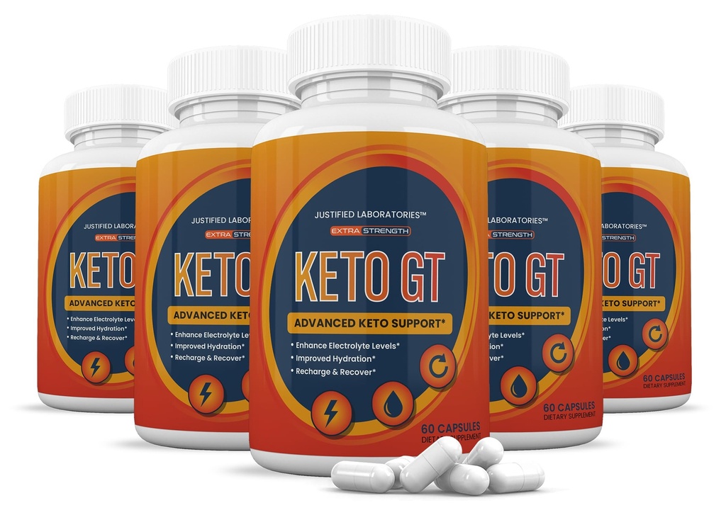 (5 Pack) Keto GT Χάπια Keto 1275MG Νέα & βελτιωμένη Φόρμουλα Περιέχει μηλίτη μηλίτη ξύδι επιπλέον παρθένο ελαιόλαδο σκόνη πράσινο φύλλο τσαγιού 300 κάψουλες