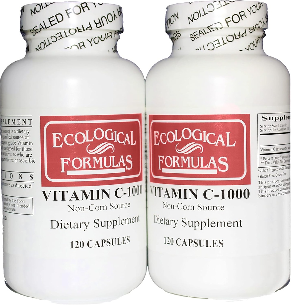 Ecological Formulas Vitamin C from Tapioca for Sensitive Stomachs Convenient 2-Pack