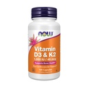 NOW Τρόφιμα Βιταμίνη D-3 & K-2 - 120 κάψουλες Veg