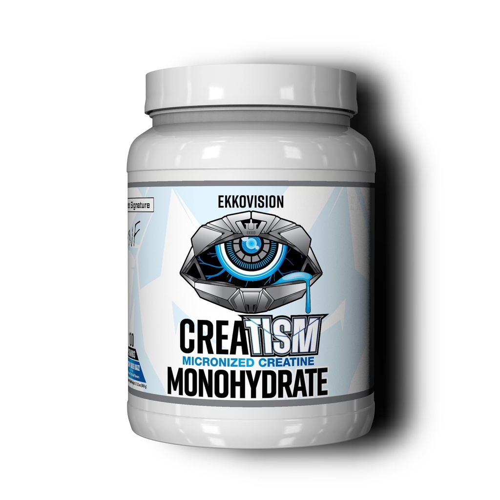 Ekkovision Creatine Monohydrate Powder, Micronized, Puckin' Blue Razz, Pre Workout & Post συμπλήρωμα προπόνησης για άνδρες και γυναίκες, την ενεργειακή υποστήριξη, εύκολο να αναμειχθεί σε Shakes, Smoothies & Ποτά, 100 εξυπηρετήσεις