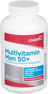 Leader Men's 50+ Multivitamin Tablets 200 Ct Daily Wellness for Men Πάνω από 50