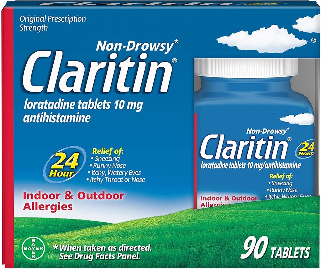 Claritin Indoor & Outdoor Allergy Relief, 90-Tablets