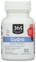 365 από Whole Foods Market, CoQ10 100 MG Plus Vitamin E, 30 Count